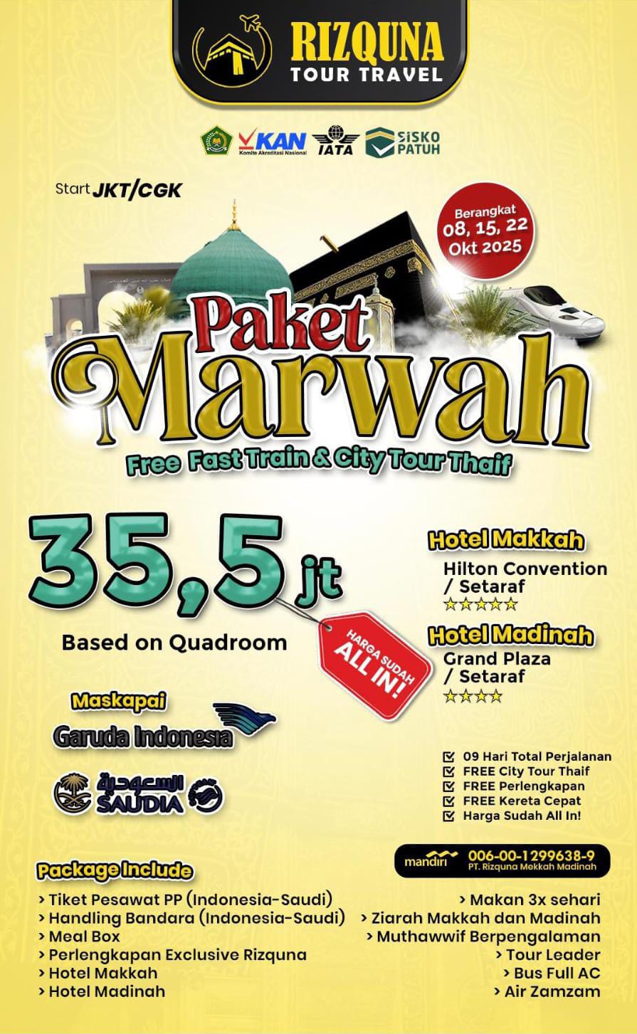 PAKET UMRAH MARWAH OKTOBER 2025