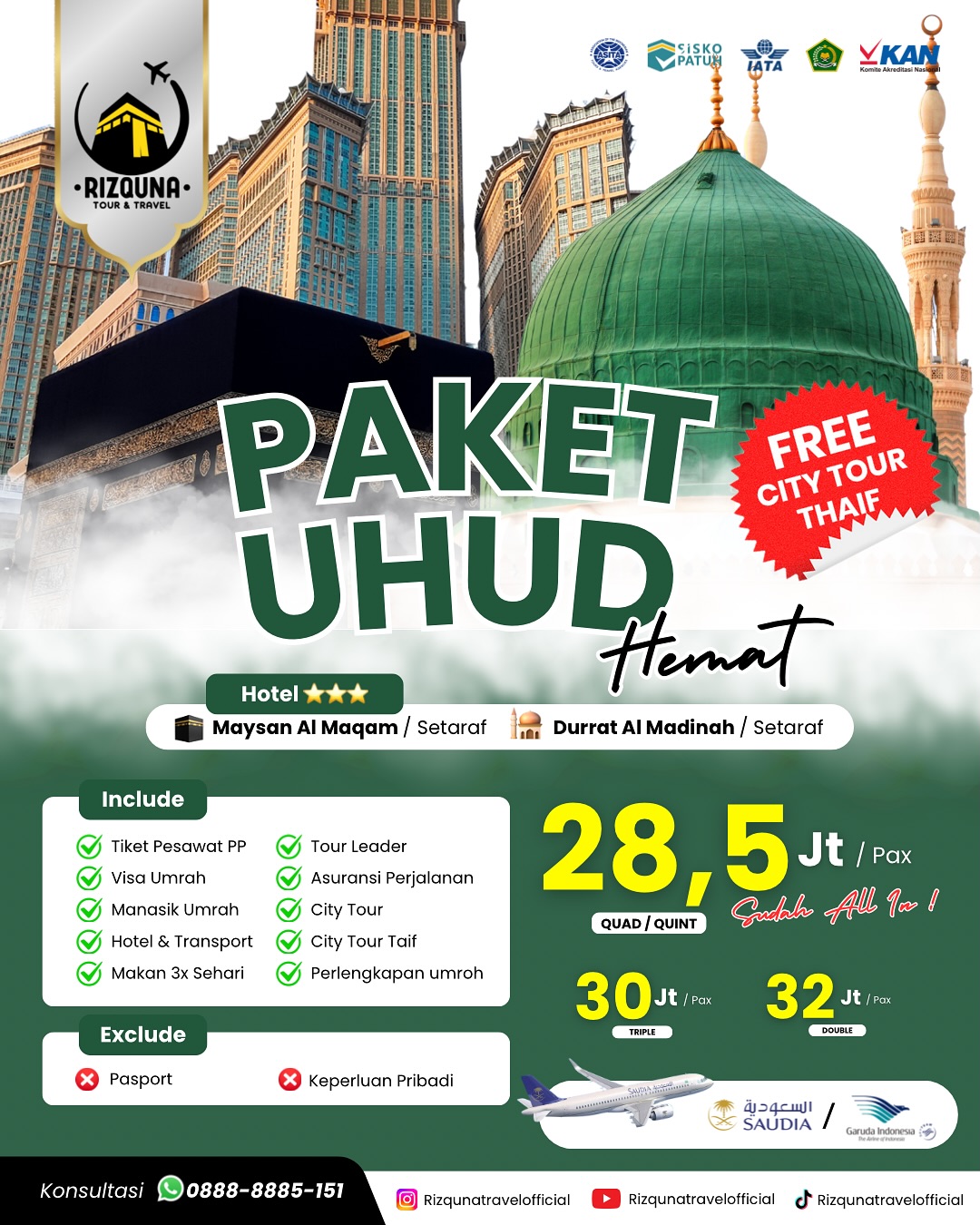 Umroh Uhud Oktober Plus Thaif