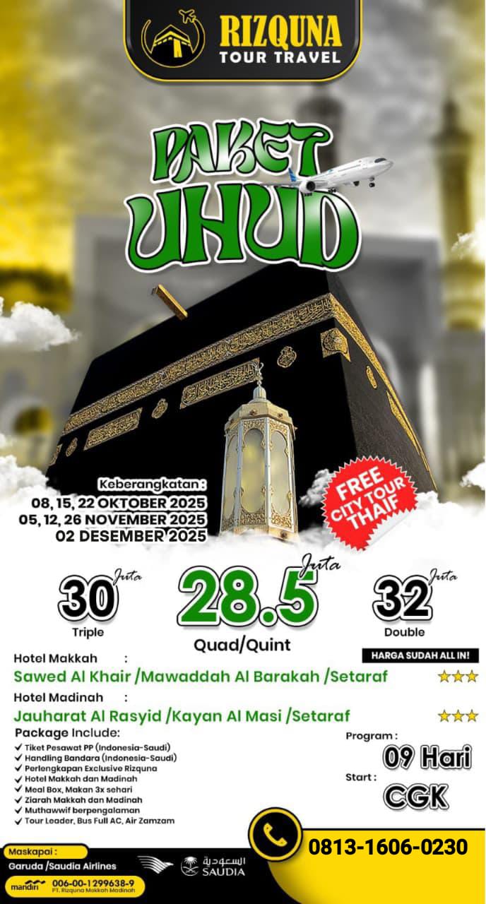 Umroh Uhud Oktober Plus Thaif